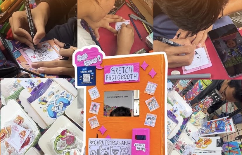 Talent Hokgstudio Jadi Daya Tarik Sketch Photobooth di CFD Simpang Lima